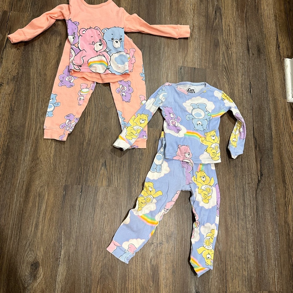 Care Bears Kids Pajama Set - Coral and Blue size 4